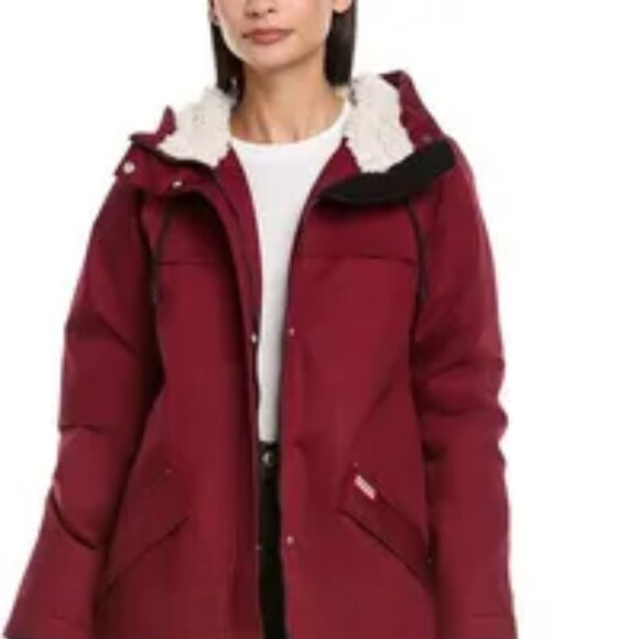 NEW HUNTER Acacia Rubberized Rain Jacket in Rose for women 1225 8m4 - Picture 5 of 6